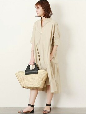 「PLAKTON（プラクトン）のアイテム」を使った、tokuhiroさん（レディース・164cm）の夏コーディネート