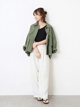 「JOURNAL STANDARD（ジャーナルスタンダード）のアイテム（ブルゾン）」を使った、tokuhiroさん（レディース・164cm）の夏コーディネート