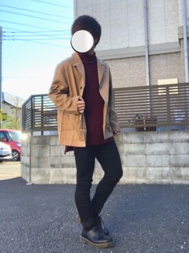 「フリマ」｜「アイテム（ジャケット/アウター）」を使った、kanataさん（メンズ・165cm）の冬コーディネート