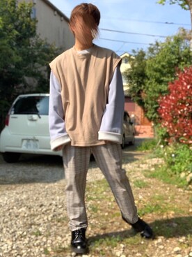 「WEGO（ウィゴー）のアイテム（その他トップス）」を使った、kanataさん（メンズ・165cm）の春コーディネート
