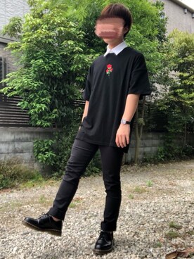 「バラ柄」｜「アイテム（その他）」を使った、kanataさん（メンズ・165cm）の夏コーディネート
