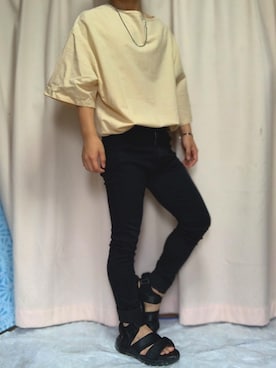「revertical（リバーティカル）のアイテム（トップス）」を使った、kanataさん（メンズ・165cm）の夏コーディネート