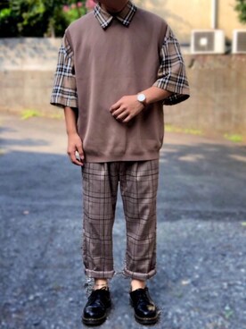 「revertical（リバーティカル）のアイテム」を使った、kanataさん（メンズ・165cm）の秋コーディネート