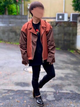 「YON（ヨン）のアイテム（ジャケット/アウター）」を使った、kanataさん（メンズ・165cm）の秋コーディネート