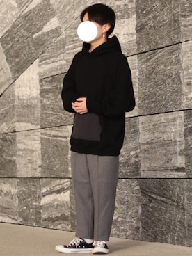 「TIGORA（ティゴラ）のアイテム（トップス）」を使った、kanataさん（メンズ・165cm）の春コーディネート