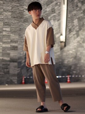 「CASPER JOHN」｜「アイテム（アナログ腕時計）」を使った、kanataさん（メンズ・165cm）の春コーディネート