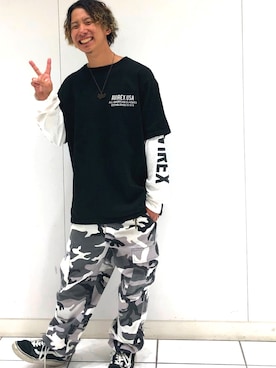 「ピース！」｜😈283😈さん（メンズ・165cm）の秋コーディネート