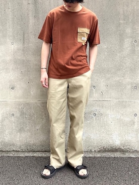 「Danner（ダナー）のアイテム（サンダル）」を使った、てるおさん（メンズ・182cm）の春コーディネート