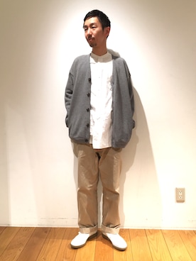 「ORCIVAL（オーシバル）のアイテム」を使った、fujiwaraさん（メンズ・168cm）の春コーディネート