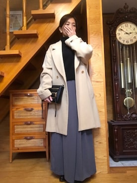 「COMME CA DU MODE（コムサデモード）のアイテム（ジャケット/アウター）」を使った、かのんさん（レディース・155cm）の冬コーディネート