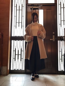 「COMME CA DU MODE（コムサデモード）のアイテム（ジャケット/アウター）」を使った、かのんさん（レディース・155cm）の冬コーディネート