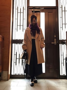 「COMME CA DU MODE（コムサデモード）のアイテム（ジャケット/アウター）」を使った、かのんさん（レディース・155cm）の冬コーディネート