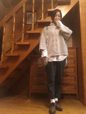 「maypol（マイポル）のアイテム」を使った、かのんさん（レディース・155cm）の秋コーディネート