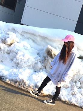 「Deviluse（Deviluse）のアイテム（キャップ）」を使った、wakapiさん（レディース・153cm）の夏コーディネート