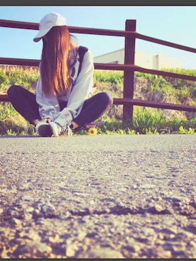 「Deviluse（Deviluse）のアイテム（キャップ）」を使った、wakapiさん（レディース・153cm）の夏コーディネート