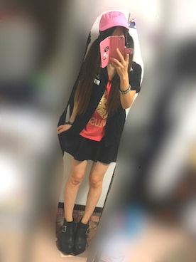 「Deviluse（Deviluse）のアイテム（キャップ）」を使った、wakapiさん（レディース・153cm）の秋コーディネート