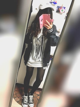 「Deviluse（Deviluse）のアイテム（キャップ）」を使った、wakapiさん（レディース・153cm）の冬コーディネート
