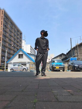 「COMME　CA COMMUNE（コムサコミューン）のアイテム（スラックス）」を使った、Yanenさん（メンズ・171cm）の夏コーディネート