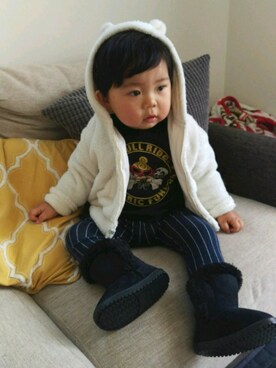 「baby GAP」｜あお02さん（キッズ・80cm）の冬コーディネート
