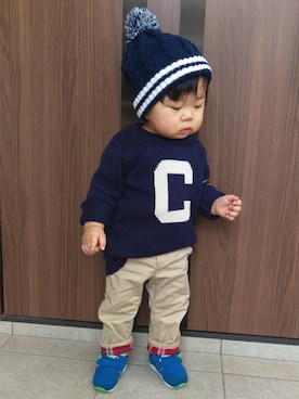 「baby GAP」｜あお02さん（キッズ・80cm）の冬コーディネート