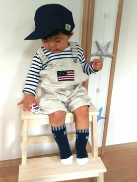 「baby GAP」｜あお02さん（キッズ・80cm）の春コーディネート