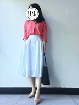 「通勤穿搭」｜「アイテム（パンプス）」を使った、parkerさん（レディース・162cm）の秋コーディネート