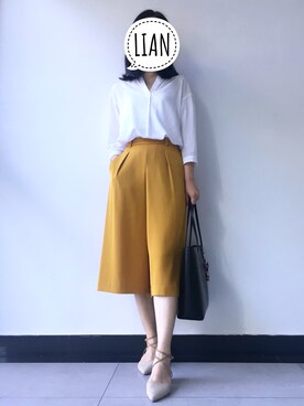 「通勤穿搭」｜「アイテム（サンダル）」を使った、parkerさん（レディース・162cm）の秋コーディネート