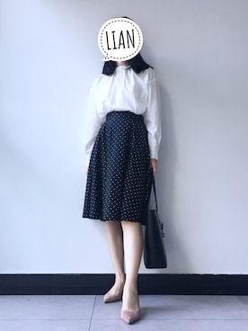 「通勤穿搭」｜「アイテム（パンプス）」を使った、parkerさん（レディース・162cm）の秋コーディネート