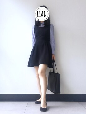 「通勤穿搭」｜「アイテム（バレエシューズ）」を使った、parkerさん（レディース・162cm）の秋コーディネート