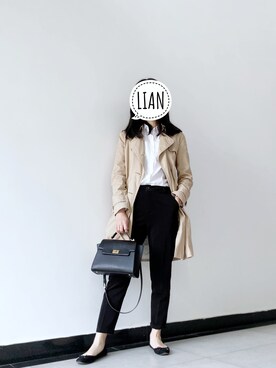 「GAP（ギャップ）のアイテム（トレンチコート）」を使った、parkerさん（レディース・162cm）の秋コーディネート