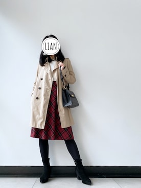 「GAP（ギャップ）のアイテム（トレンチコート）」を使った、parkerさん（レディース・162cm）の秋コーディネート