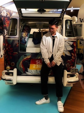 「LV」｜cAIsYさん（メンズ・174cm）の冬コーディネート