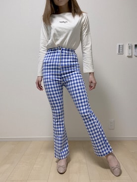 「韓国コーデ」｜「アイテム（バレエシューズ）」を使った、びばさん（レディース・157cm）の秋コーディネート