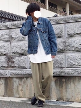 「Dr. Martens（ドクターマーチン）のDr.Martens (ドクターマーチン)/1461 3EYE GIBSON SHOES（その他シューズ）」を使った、oさん（メンズ・172cm）の春コーディネート