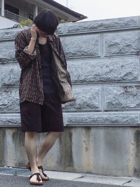 「アイテム（バングル/リストバンド）」を使った、oさん（メンズ・172cm・20代）の夏コーディネート