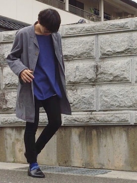 「アイテム（スリッポン）」を使った、oさん（メンズ・172cm・20代）の春コーディネート