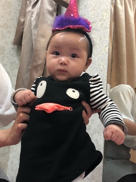 「wearhalloween2017」｜「アイテム（ワンピース/ドレス）」を使った、094i7u7さん（キッズ・60cm）の秋コーディネート
