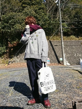 「FACETASM（ファセッタズム）のアイテム（その他）」を使った、405fuさん（メンズ・168cm）の冬コーディネート