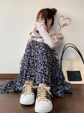 「Desigual（デシグアル）のアイテム（シューズ）」を使った、𝕐 𝕌 ℝ 𝕀*さん（レディース・154cm）の春コーディネート