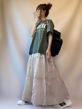 「Desigual（デシグアル）のアイテム（シューズ）」を使った、𝕐 𝕌 ℝ 𝕀*さん（レディース・154cm）の春コーディネート
