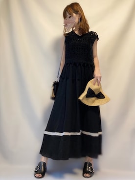 「Bou Jeloud（ブージュルード）のアイテム（アクセサリー）」を使った、𝕐 𝕌 ℝ 𝕀*さん（レディース・154cm）の夏コーディネート