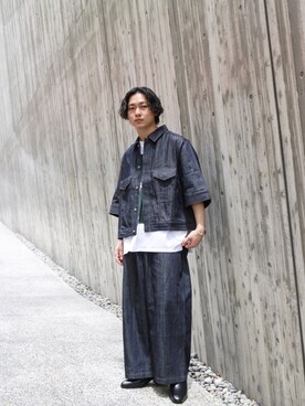 「Lui's（ルイス）のアイテム（デニムジャケット）」を使った、kinchanさん（メンズ・170cm）の春コーディネート