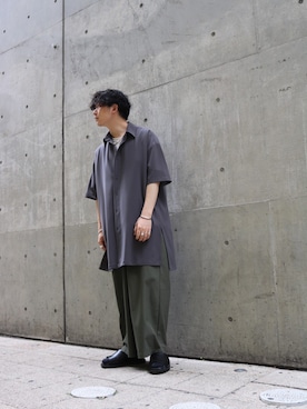 「ロングシャツ」｜kinchanさん（メンズ・170cm・20代）の春コーディネート