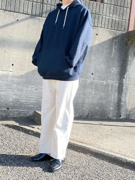 「HARUTA」｜「アイテム（スリッポン）」を使った、しょうへいさん（メンズ・176cm）の春コーディネート
