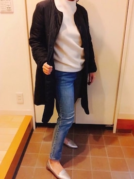 「スリムテーパード」｜「アイテム（ジャケット/アウター）」を使った、rinkleさん（レディース・152cm）の秋コーディネート