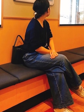 「Spick & Span（スピックアンドスパン）の【PELLETTERIA VENETA】 レザーバケツバッグ◆（ショルダーバッグ）」を使った、rinkleさん（レディース・152cm）の秋コーディネート