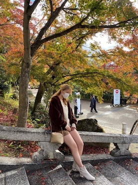 「one after another NICE CLAUP（ワンアフターアナザーナイスクラップ）のアイテム（その他アウター）」を使った、Anna さん（レディース・163cm）の春コーディネート