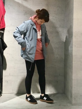 「アイテム（ナイロンジャケット）」を使った、DTCさん（レディース・150cm）の冬コーディネート