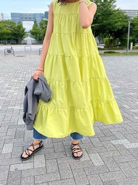 「coca（coca）（コカ）のアイテム（ワンピース/ドレス）」を使った、cocaさん（レディース・161cm）の夏コーディネート