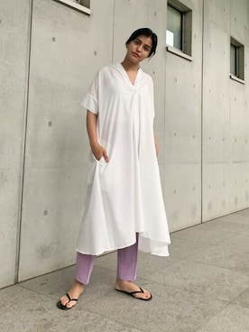 「coca（coca）（コカ）のアイテム（ワンピース/ドレス）」を使った、cocaさん（レディース・160cm）の夏コーディネート